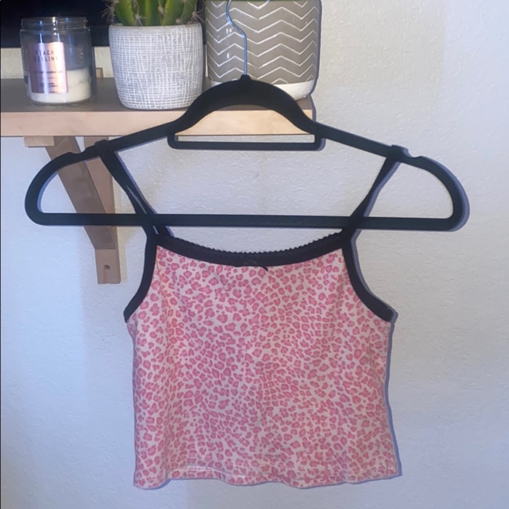 RARE brandy Melville pink cheetah/leopard tank